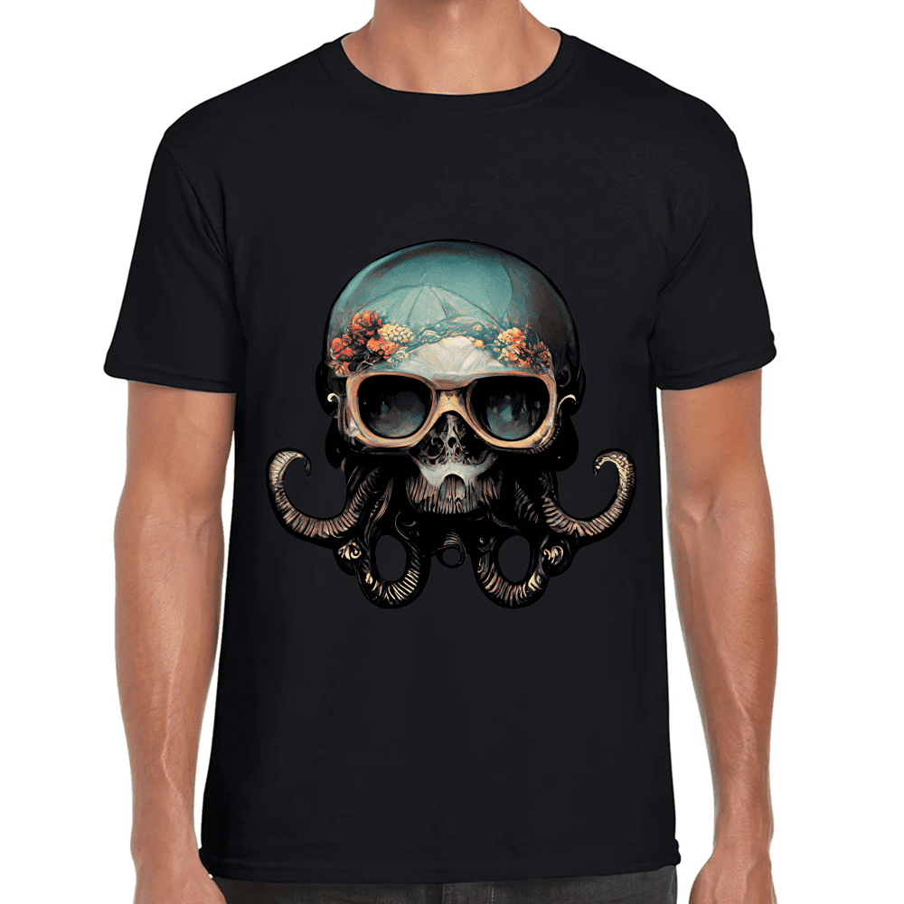Playera Cráneo Día De Muertos Algodón Premium #767