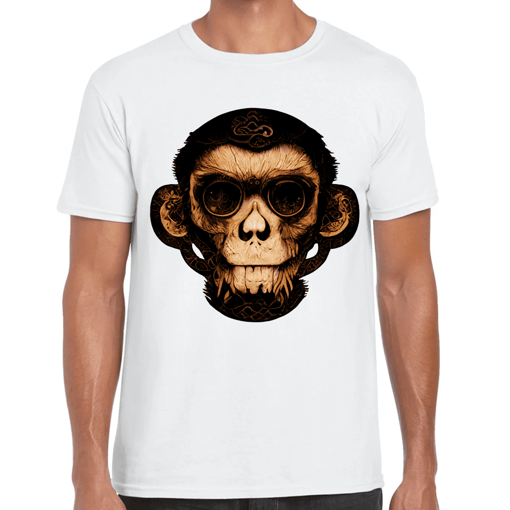 Playera Monkey Skull Día De Muertos Algodón Premium #770