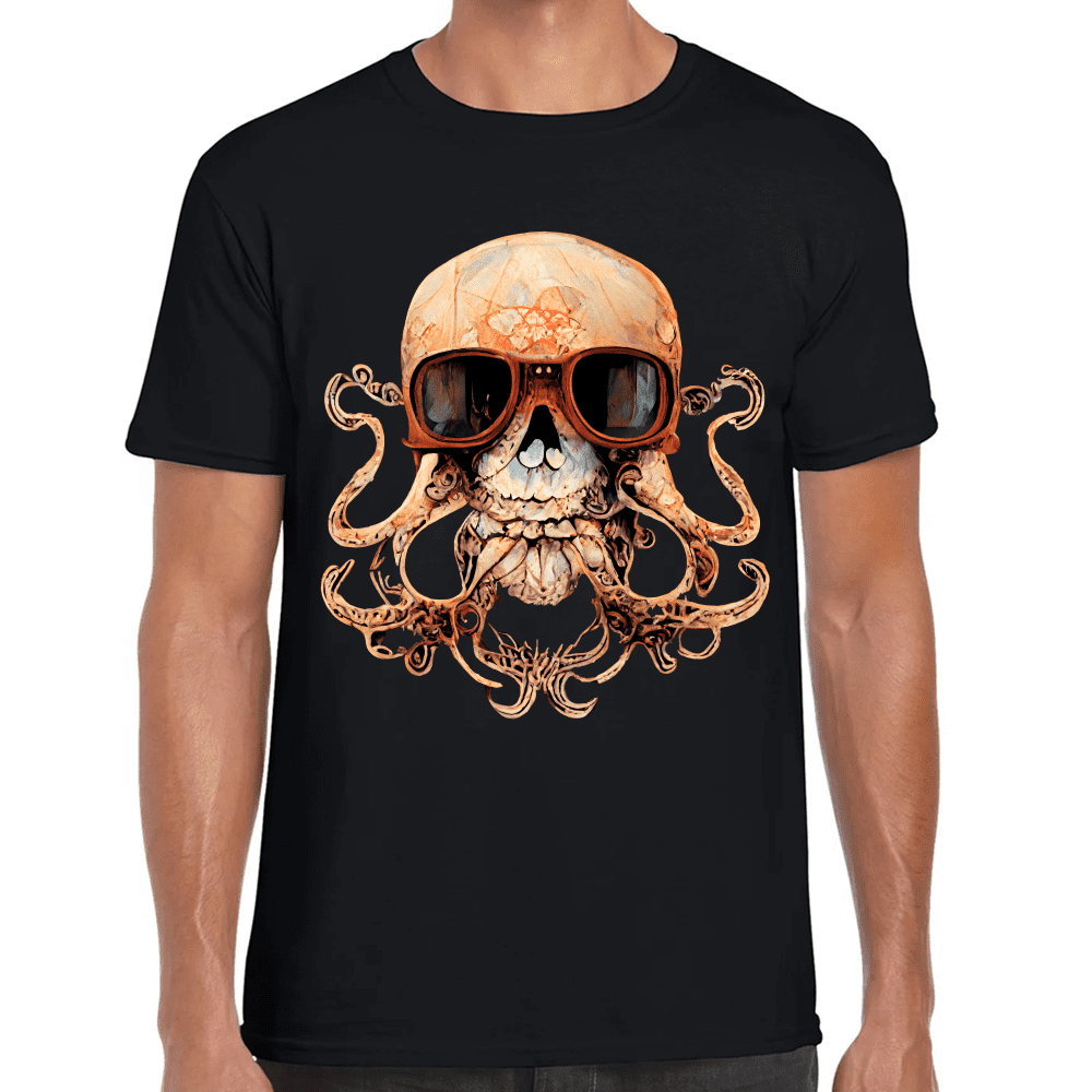 Playera Cráneo Día De Muertos Algodón Premium #773