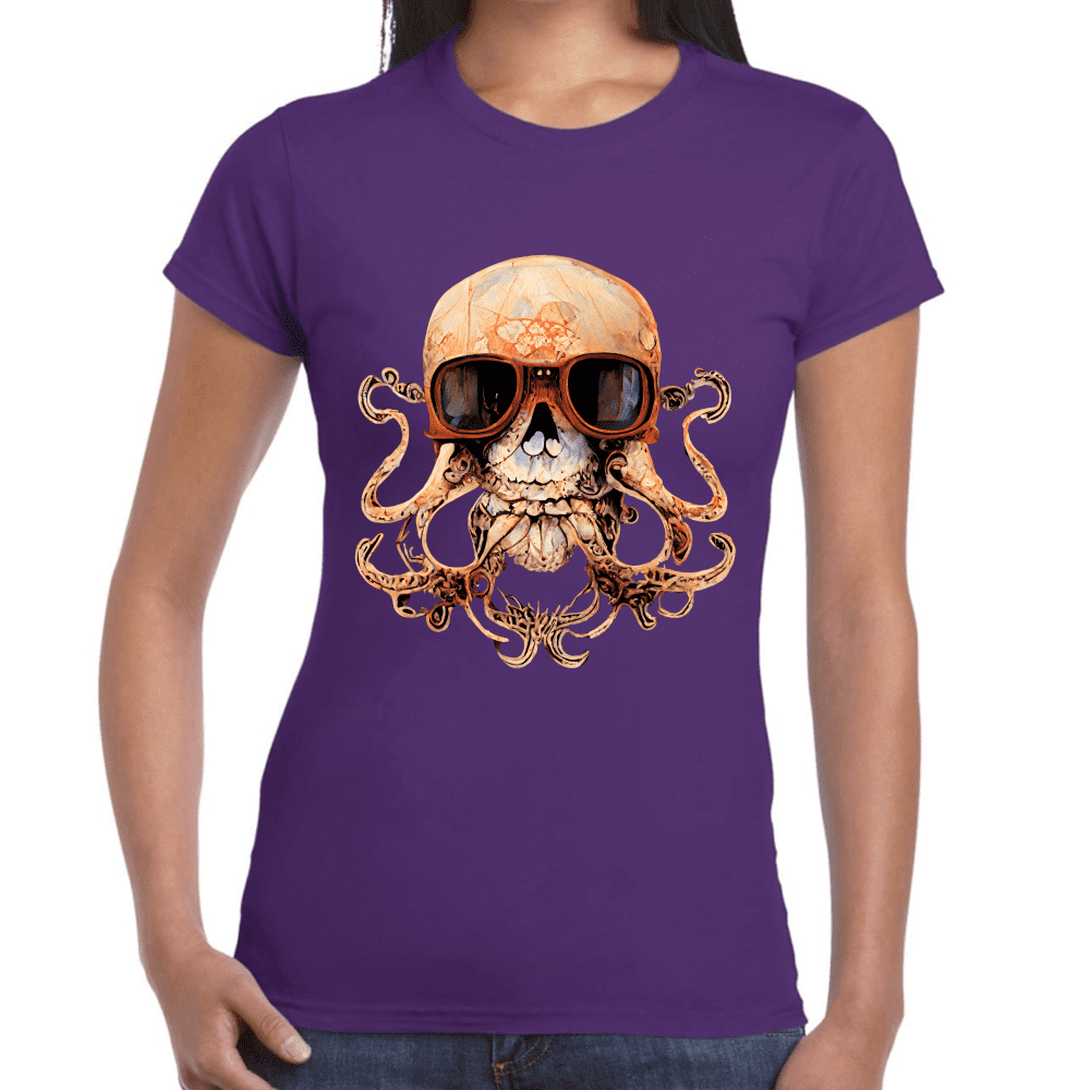 Playera Cráneo Día De Muertos Algodón Premium #773
