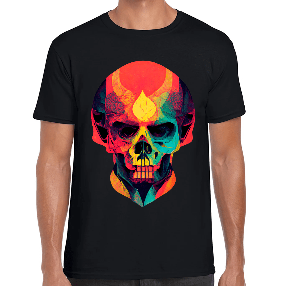 Playera Cráneo Día De Muertos Algodón Premium #774