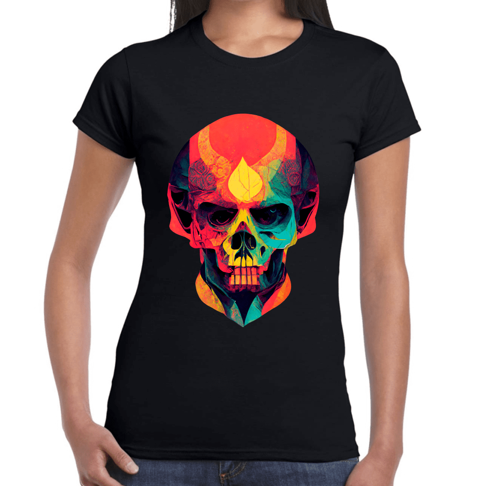 Playera Cráneo Día De Muertos Algodón Premium #774
