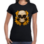 Playera Cráneo Con Girasol Día De Muertos Algodón Premium #775