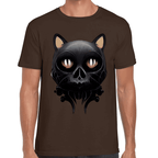 Playera Cráneo Gatito Día De Muertos Algodón Premium #777