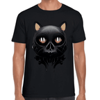 Playera Cráneo Gatito Día De Muertos Algodón Premium #777