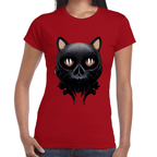 Playera Cráneo Gatito Día De Muertos Algodón Premium #777