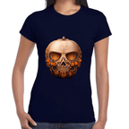 Playera Cráneo Calabaza Día De Muertos Y Halloween Algodón Premium #781