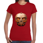 Playera Cráneo Calabaza Día De Muertos Y Halloween Algodón Premium #781