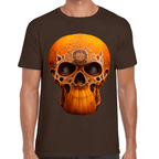 Playera Cráneo Calabaza Día De Muertos Y Halloween Algodón Premium #782