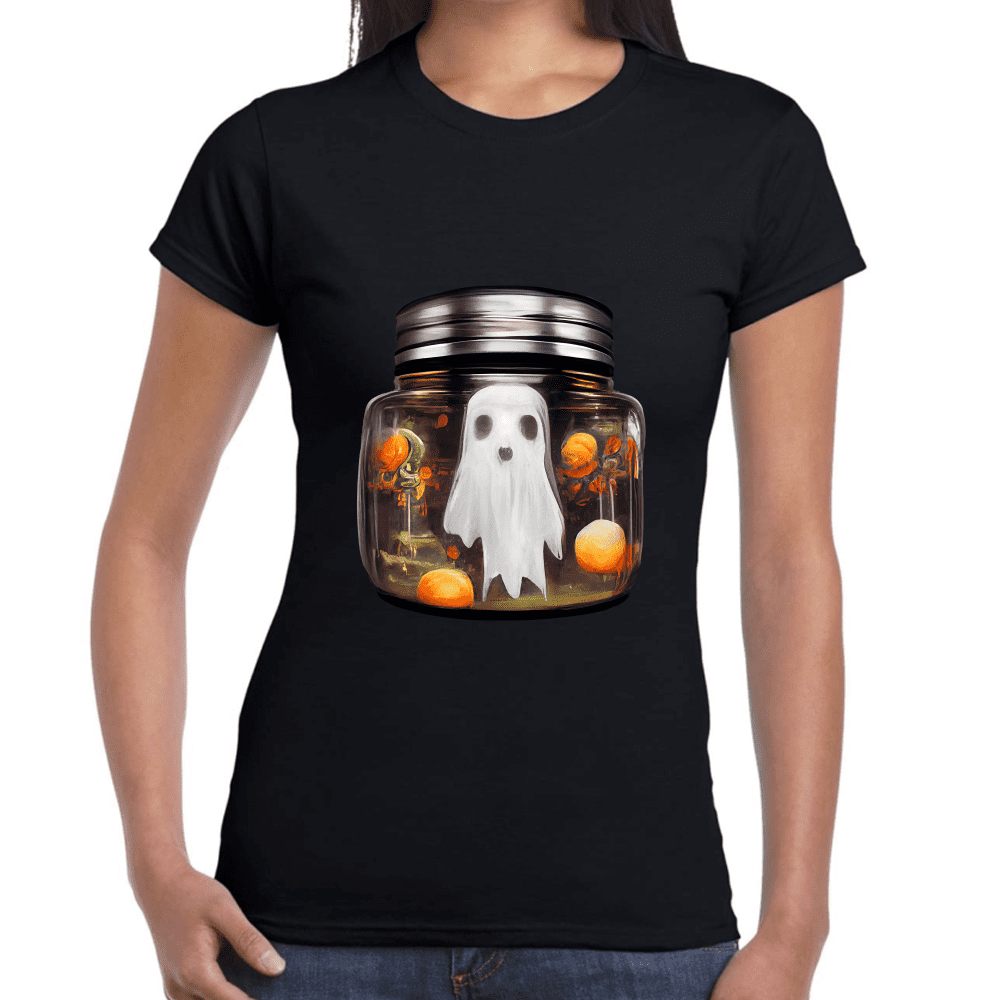 Playera Fantasmas Día De Muertos Y Halloween Algodón Premium #783