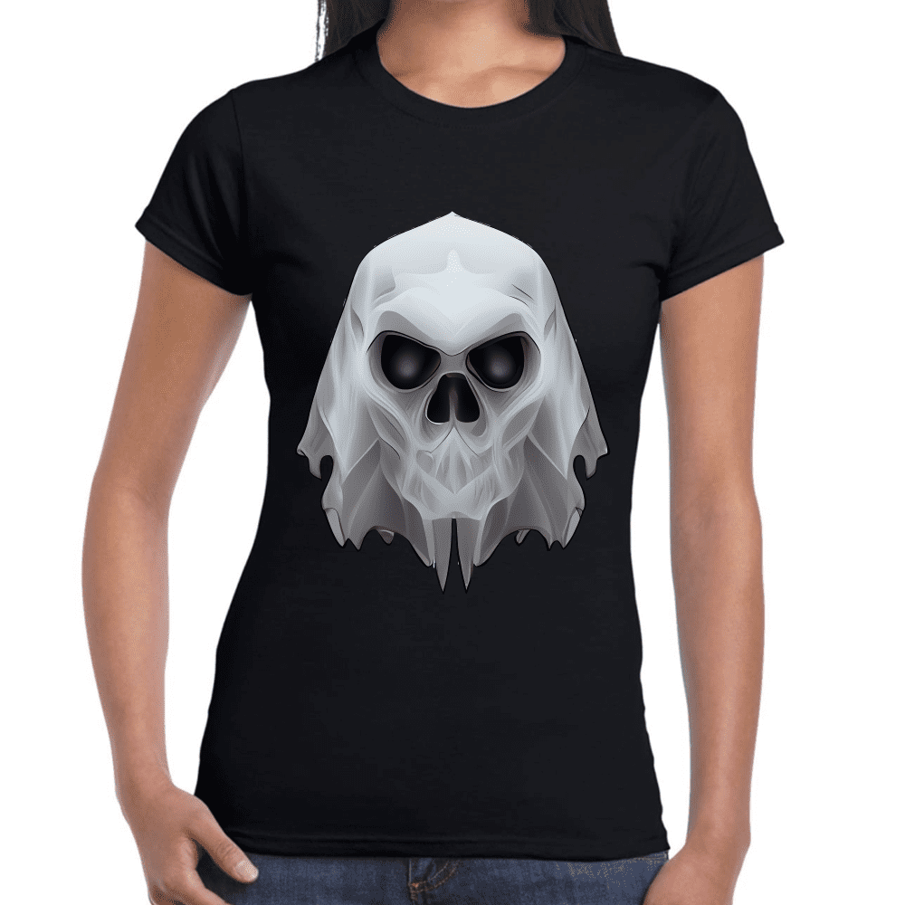 Playera Cráneo Día De Muertos Y Halloween Algodón Premium #786 Imagen secundaria del producto