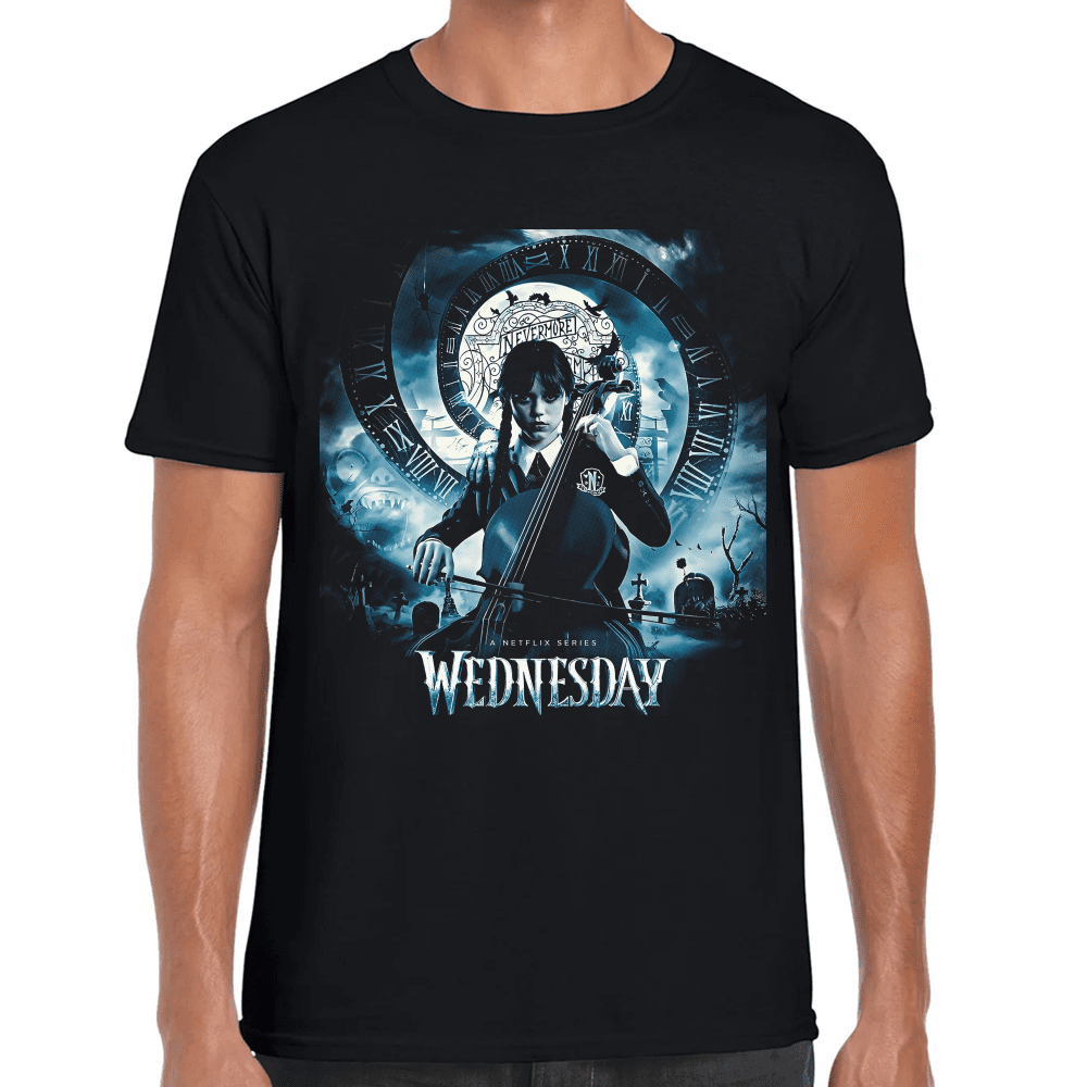 Playera Wednesday Merlina Addams Algodón Premium #836