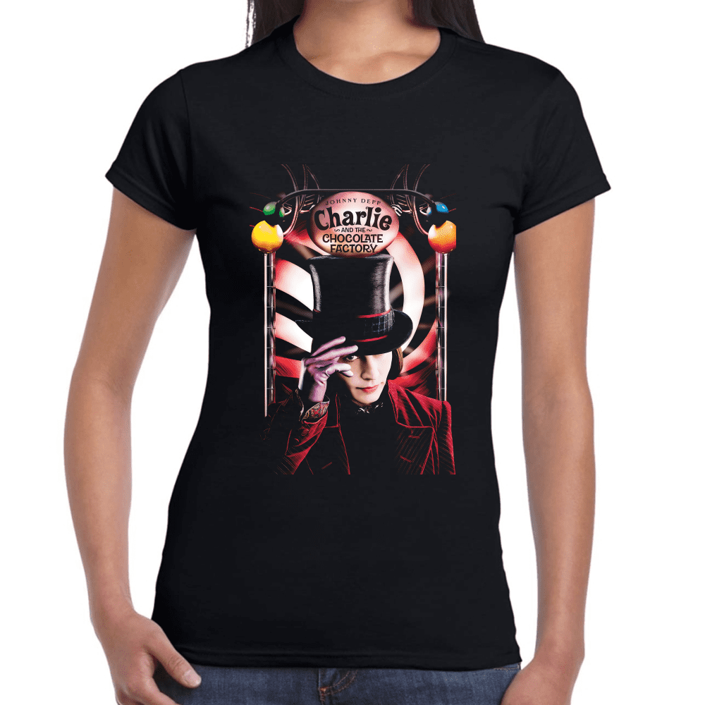 Playera Charlie y la Fábrica De Chocolate Algodón Premium #843 Imagen secundaria del producto