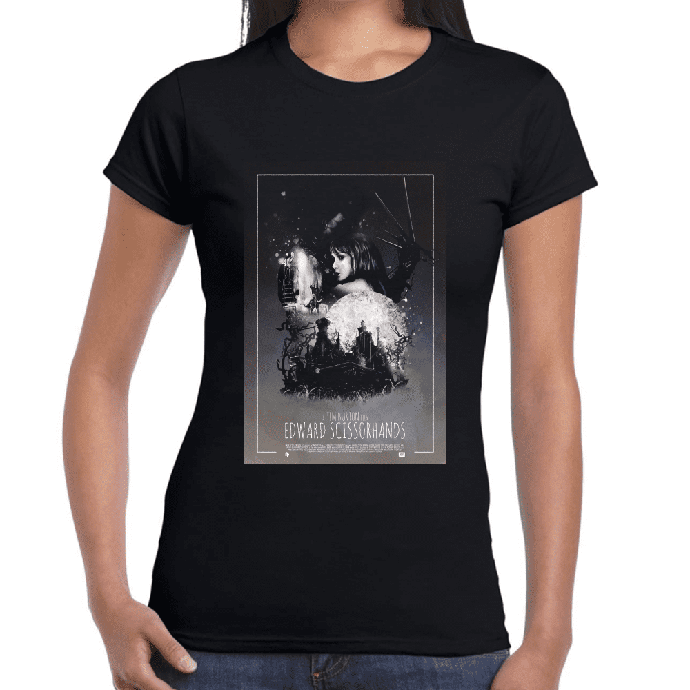 Playera El joven manos de tijera Tim Burton Algodón Premium #848