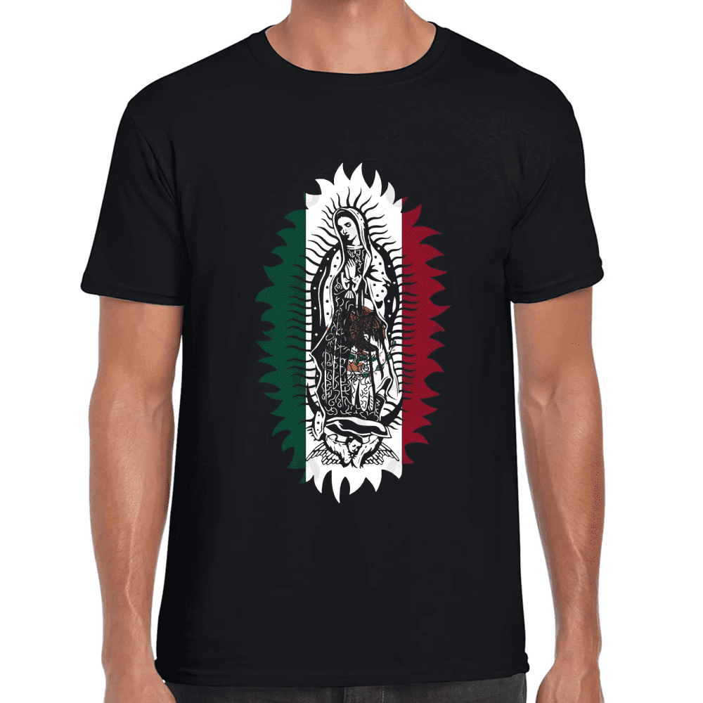 Playera La Virgen De Guadalupe Religión Algodón Premium #864 Imagen principal del producto