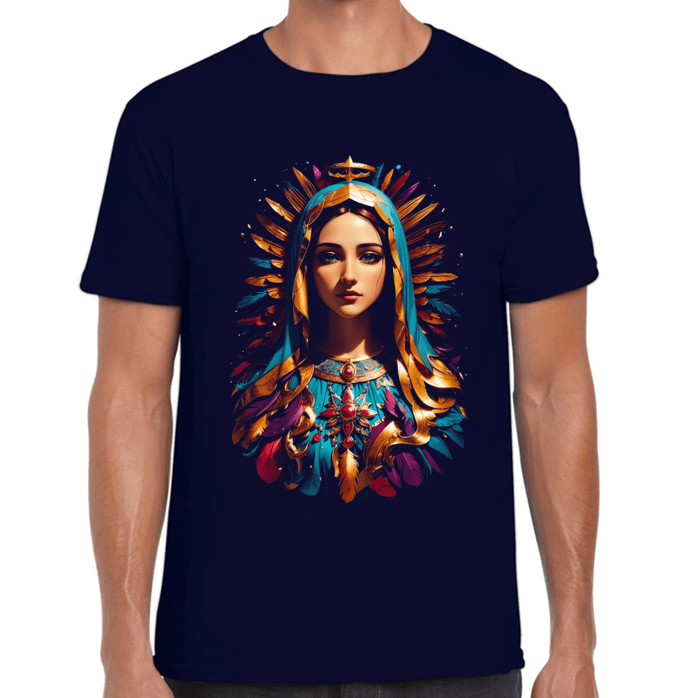 Playera La Virgen Religión Algodón Premium #872