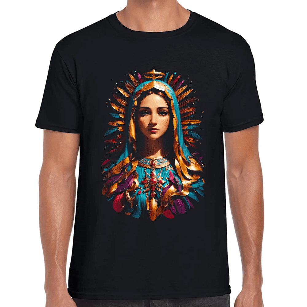 Playera La Virgen Religión Algodón Premium #872