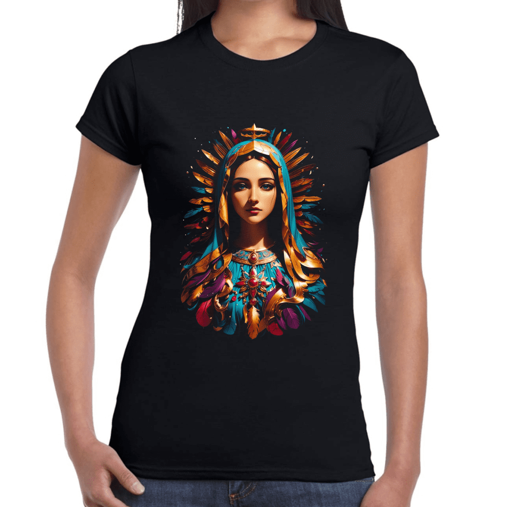 Playera La Virgen Religión Algodón Premium #872
