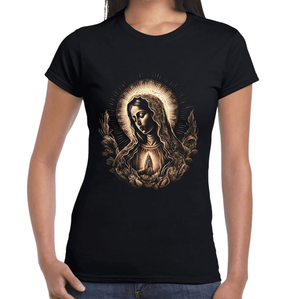 Playera La Virgen Religión Algodón Premium #874