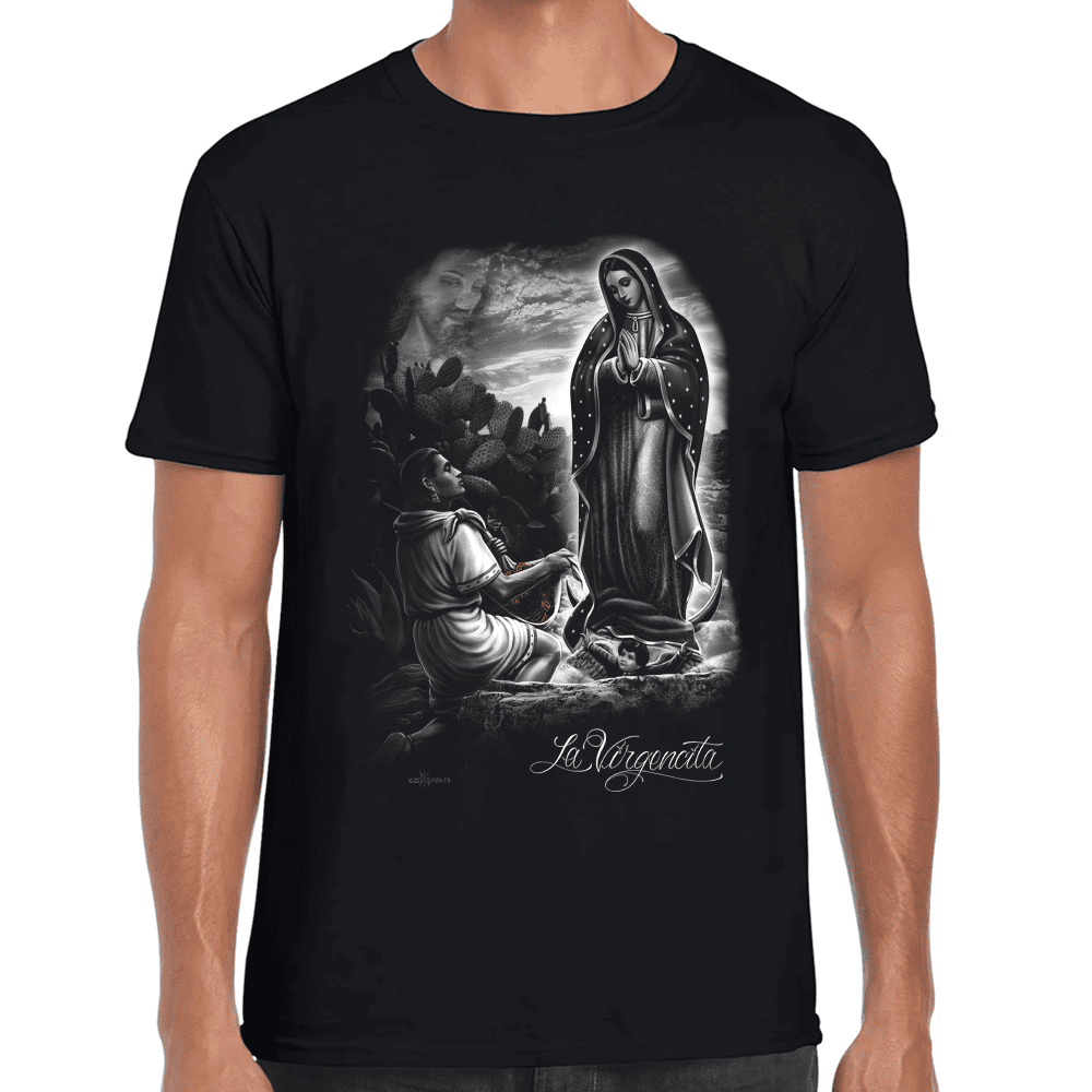 Playera Juan Diego Y La Virgen De Guadalupe Religión Algodón Premium #875