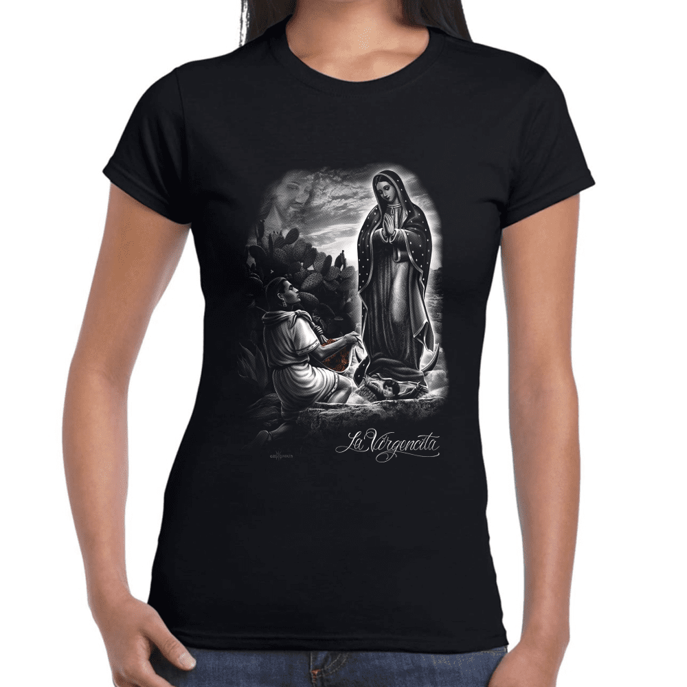 Playera Juan Diego Y La Virgen De Guadalupe Religión Algodón Premium #875
