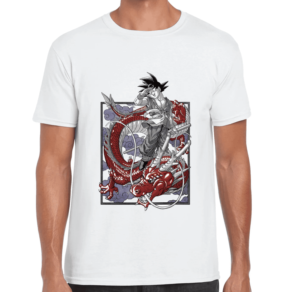 Playera Goku y Shenlong Dragon Ball Algodón Premium #948