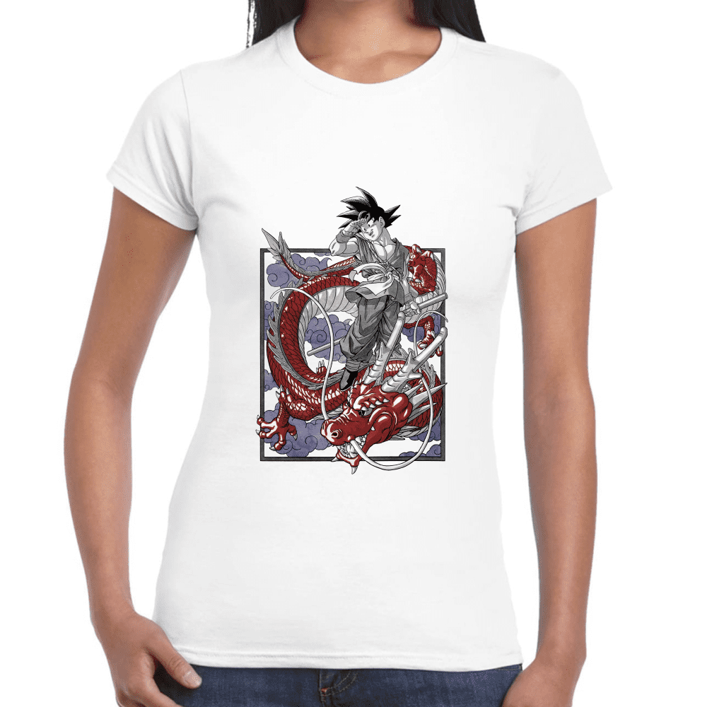 Playera Goku y Shenlong Dragon Ball Algodón Premium #948
