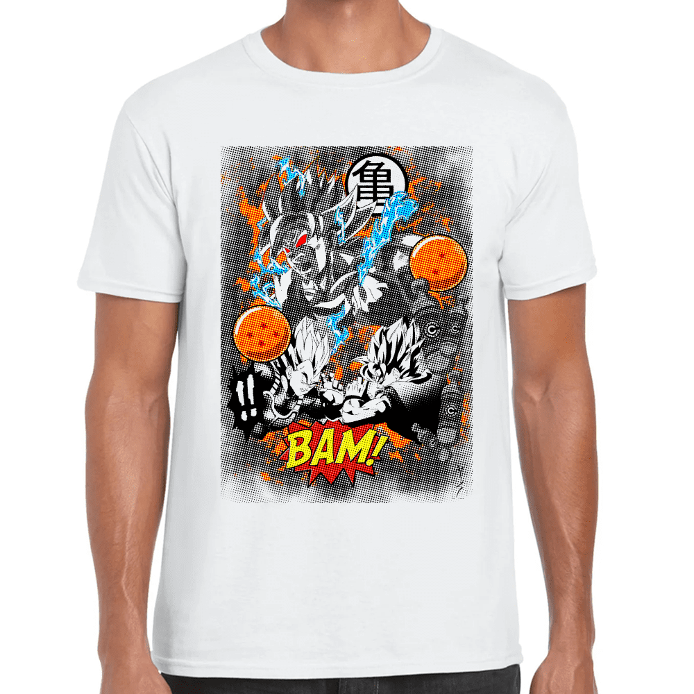 Playera Goku y Vegeta Dragon Ball Algodón Premium #954
