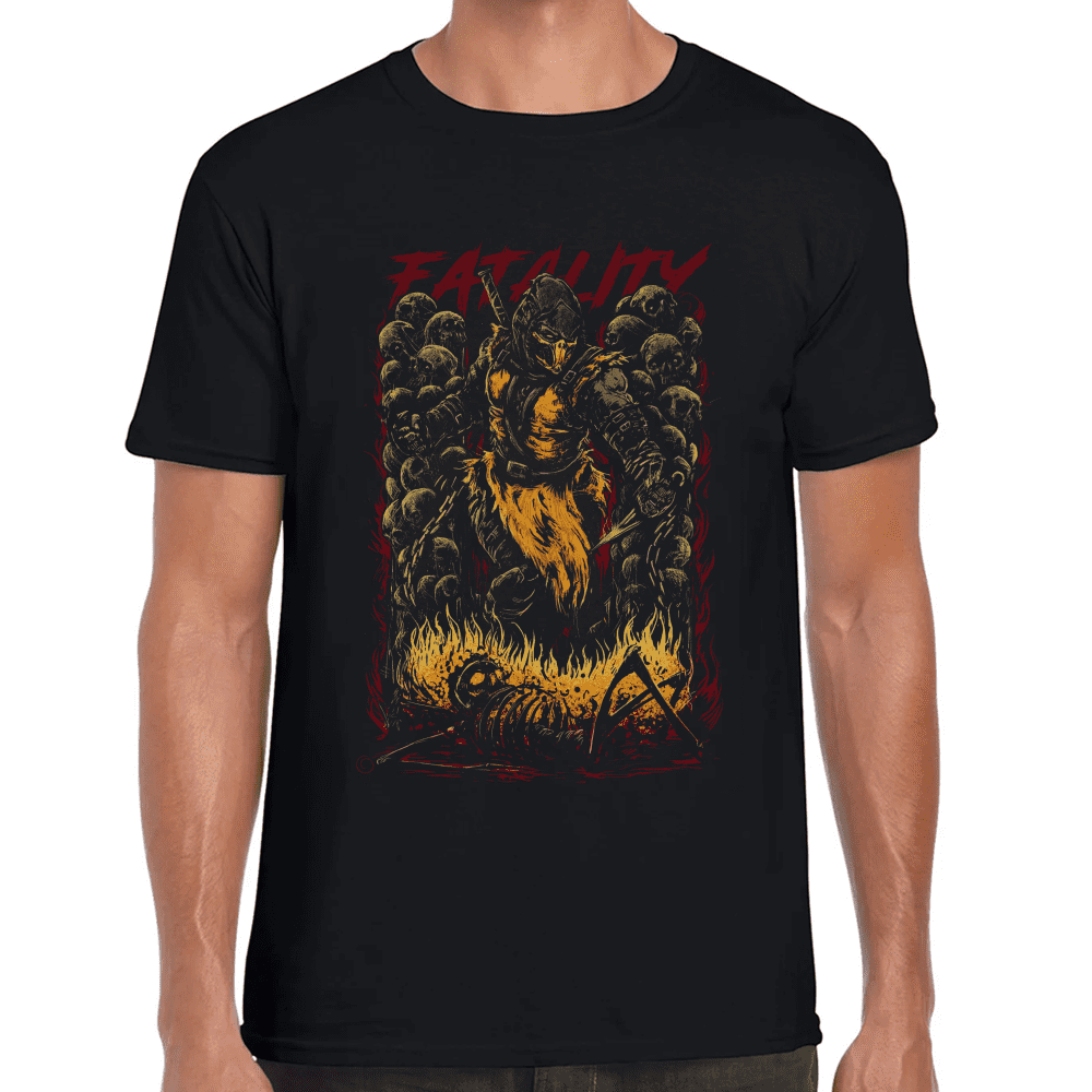 Playera Scorpion Mortal Kombat Algodón Premium #1003 Imagen principal del producto