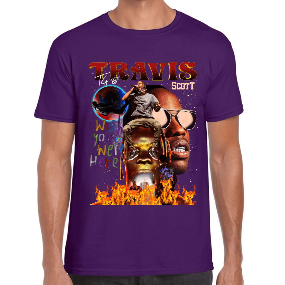 Playera Wish You Were Here Tour Travis Scott Algodón Premium #1017