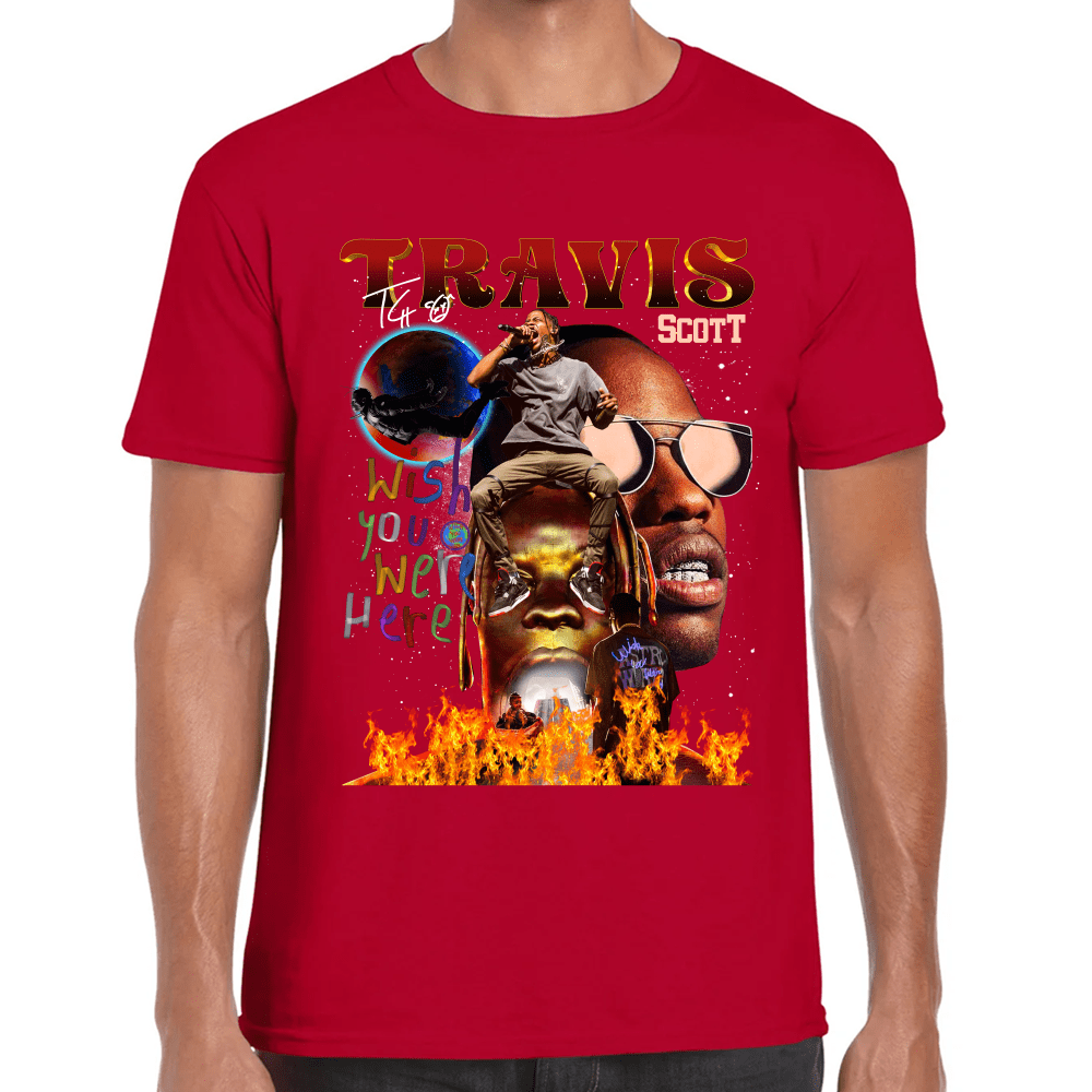 Playera Wish You Were Here Tour Travis Scott Algodón Premium #1017