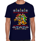 Playera Mario Bros Navidad Bowser Algodón Premium #1019