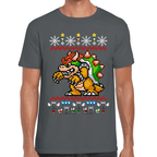 Playera Mario Bros Navidad Bowser Algodón Premium #1019
