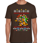 Playera Mario Bros Navidad Bowser Algodón Premium #1019