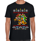 Playera Mario Bros Navidad Bowser Algodón Premium #1019