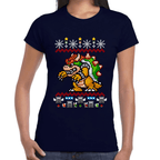 Playera Mario Bros Navidad Bowser Algodón Premium #1019