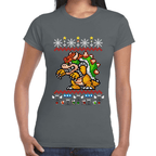 Playera Mario Bros Navidad Bowser Algodón Premium #1019