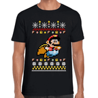Playera Mario Bros Navidad Algodón Premium #1020