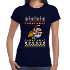 Playera Mario Bros Navidad Algodón Premium #1020