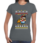 Playera Mario Bros Navidad Algodón Premium #1020