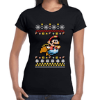 Playera Mario Bros Navidad Algodón Premium #1020