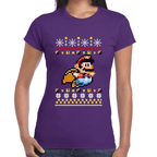 Playera Mario Bros Navidad Algodón Premium #1020