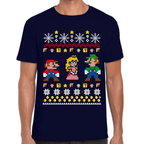 Playera Mario Bros Navidad Algodón Premium #1021