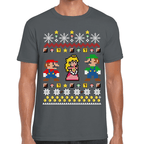 Playera Mario Bros Navidad Algodón Premium #1021