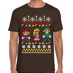 Playera Mario Bros Navidad Algodón Premium #1021