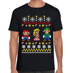 Playera Mario Bros Navidad Algodón Premium #1021