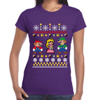 Playera Mario Bros Navidad Algodón Premium #1021