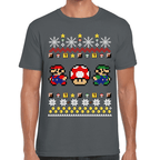 Playera Mario Bros Navidad Algodón Premium #1022