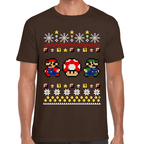 Playera Mario Bros Navidad Algodón Premium #1022