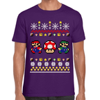 Playera Mario Bros Navidad Algodón Premium #1022